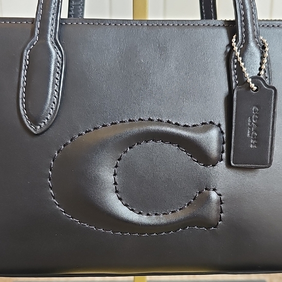 Coach 2024 Nina Small Tote Crossbody Bag CR097 black refined calf leather NWOT - Picture 3 of 12